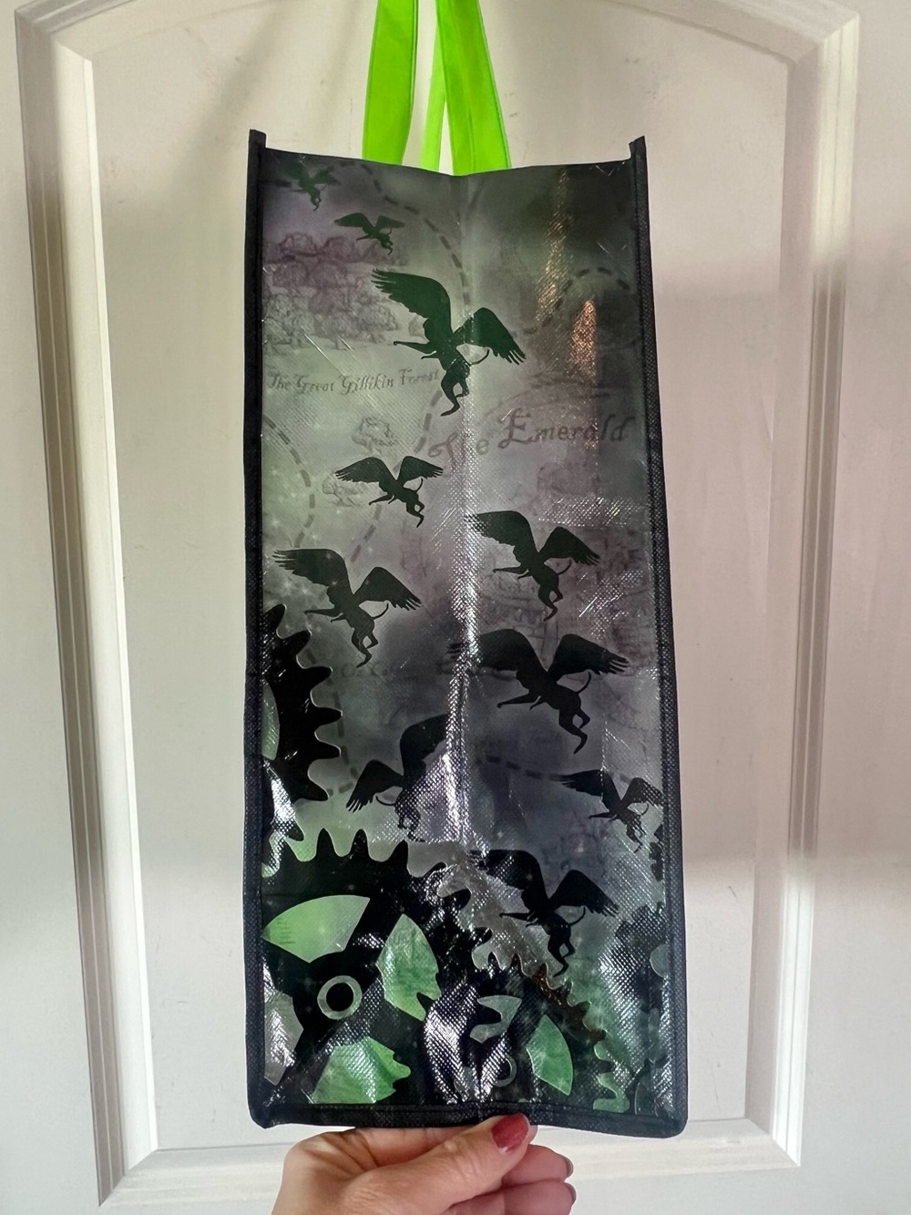 Official Wicked the Musical Broadway Souvenir Tote Bag - Elphaba & Glinda - Picture 4 of 5